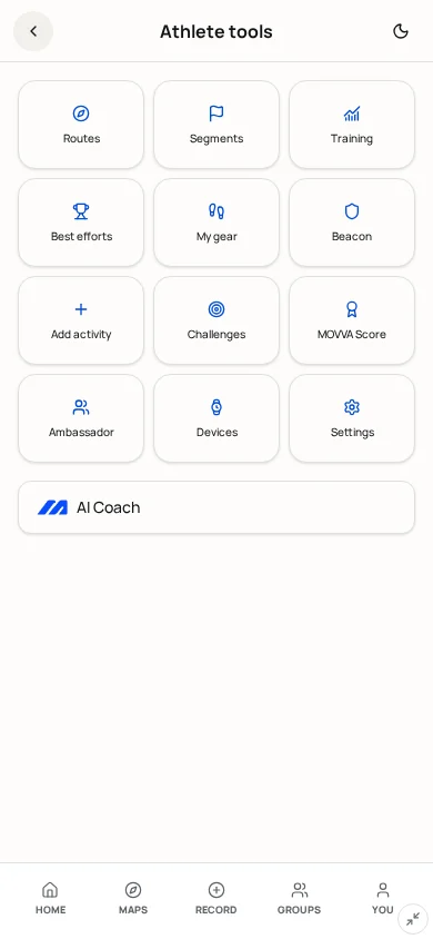 Tools screen mockup
