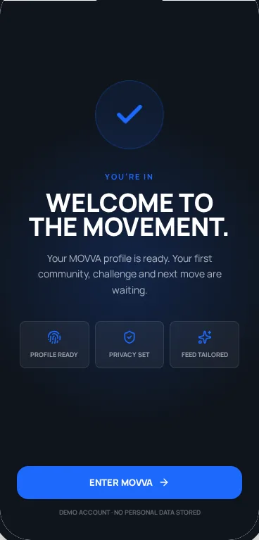 Registration Complete screen mockup