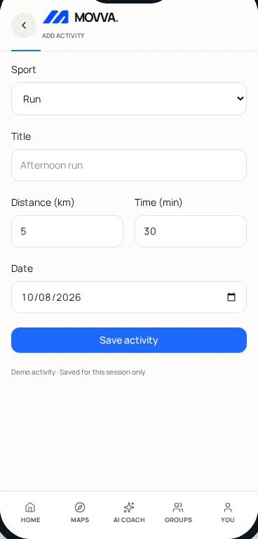 Manual screen mockup