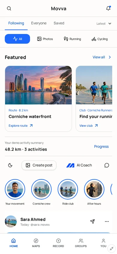 Home screen mockup