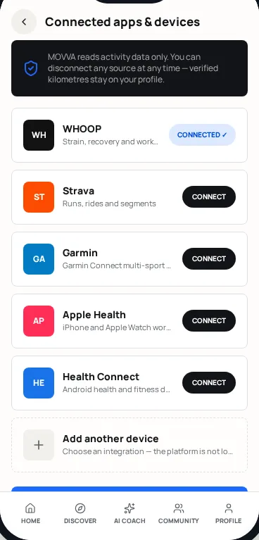 Devices screen mockup