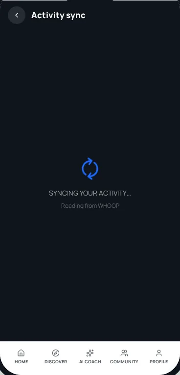 Wearable Sync screen mockup